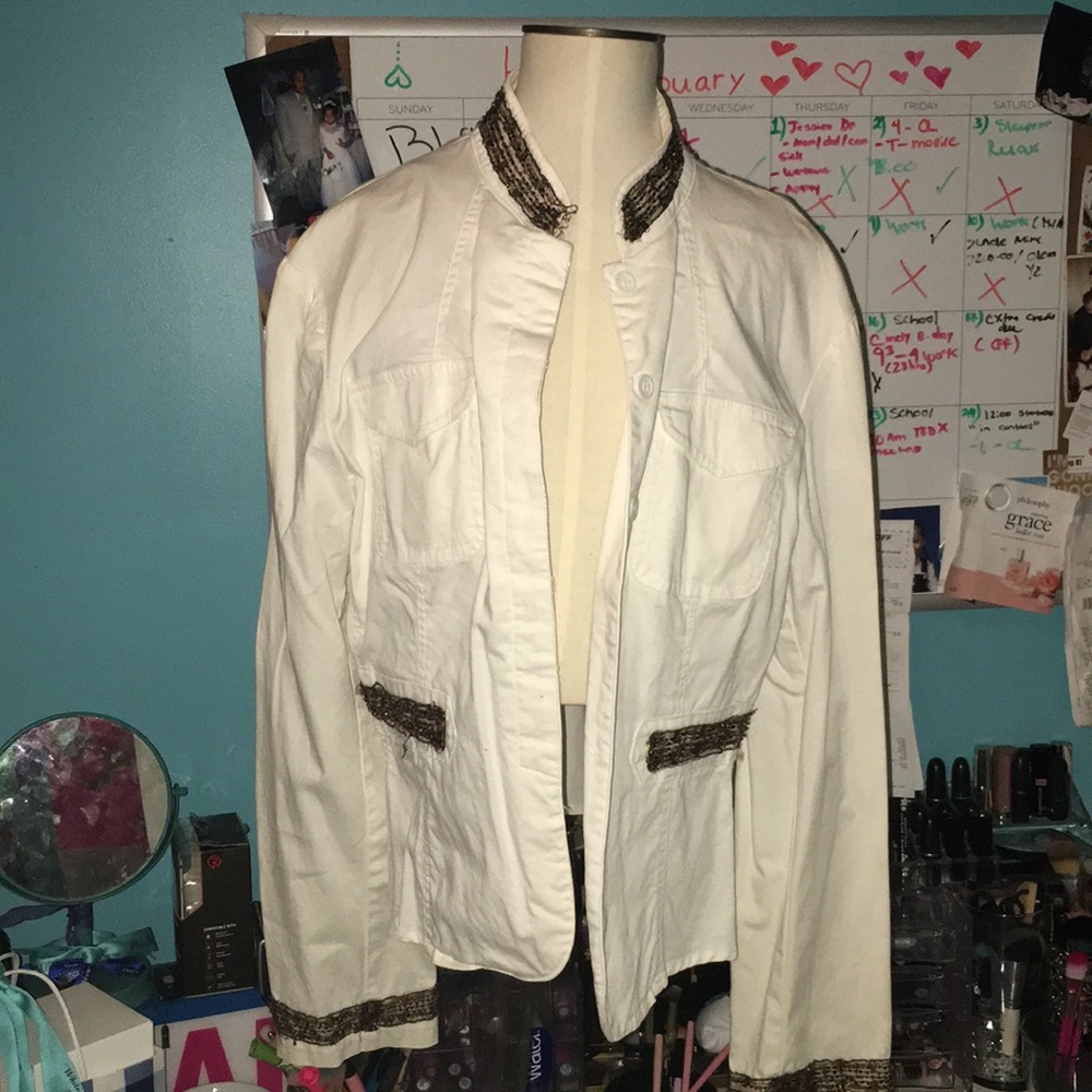 Embroidery stitch blazer